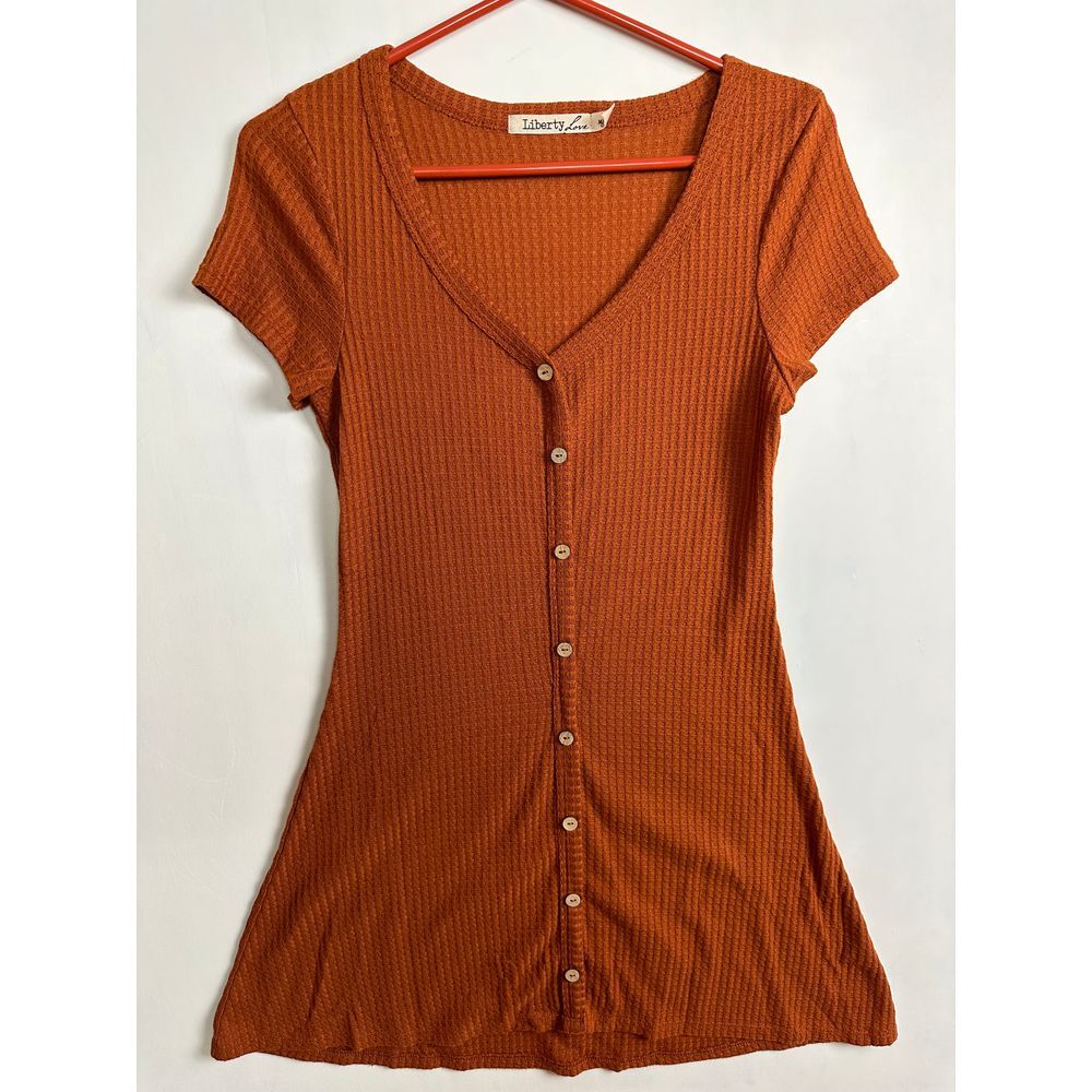Liberty Love Top Women's‎ Button Up Small